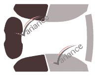 Plantilla de acristalamiento - Kit 3/4 trasero - Alfa Romeo 147 (1) 3 puertas (2000 - 2005)