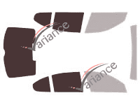 Mascherina per vetri - Kit 3/4 posteriore - Skoda Octavia (2) 5 porte (2008 - 2013)