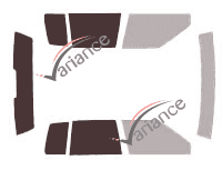Glazing template - 3/4 rear kit - Cadillac Deville (13) 4 door sedan (1989 - 1993)