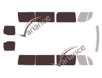 Glazing template - 3/4 rear kit - Mercedes-Benz Sprinter (2) Long 5-door (2006 - 2018) Glazing template - 3/4 rear kit - Mercedes-Benz Sprinter (2) Long 5-door (2006 - 2018)