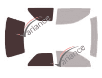Plantilla de acristalamiento - Kit 3/4 trasero - Geo Metro (1) H 3 puertas (1995 - 1998)