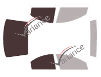 Mascherina per vetri - kit 3/4 posteriore - Dodge Neon (2) 4 porte berlina (2000 - 2005)