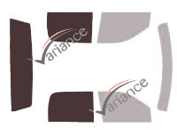 Schablone Verglasung - Kit 3/4 hinten - Dodge Ram (4) Crew Cab Pick-up 4 Türen (2009 - 2018)