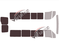 Glazing template - 3/4 rear kit - Renault Master (2) Long 4 doors (1997 - 2010) Glazing template - 3/4 rear kit - Renault Master (2) Long 4 doors (1997 - 2010)