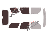 Schablone Verglasung - Kit 3/4 hinten - Gmc Yukon (2) 5 Türen (2000 - 2006) Schablone Verglasung - Kit 3/4 hinten - Gmc Yukon (2) 5 Türen (2000 - 2006)