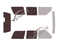 Schablone Verglasung - Kit 3/4 hinten - Gmc Yukon (1) 5 Türen (1992 - 1999) Schablone Verglasung - Kit 3/4 hinten - Gmc Yukon (1) 5 Türen (1992 - 1999)