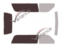 Schablone Verglasung - Kit 3/4 hinten - Gmc Yukon (1) 3 Türen (1992 - 1999) Schablone Verglasung - Kit 3/4 hinten - Gmc Yukon (1) 3 Türen (1992 - 1999)