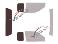 Gabarit vitrage - kit 3/4 arrière - Gmc Canyon (1) Extended Cab Pick-up 2 portes (2004 - 2013)