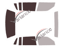 Plantilla de acristalamiento - Kit 3/4 trasero - Lincoln Continental (8) 4 puertas sedán (1988 - 1995)