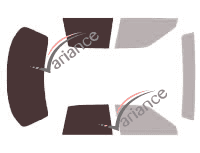 Mascherina di vetratura - kit 3/4 posteriore - Oldsmobile Cutlass (5) Ciera 4 porte berlina (1982 - 1996)