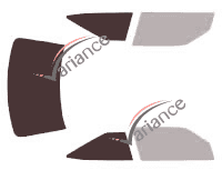 Mascherina di vetratura - kit 3/4 posteriore - Oldsmobile Cutlass (5) Supreme Coupe 2 porte (1990 - 1997)