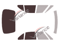 Mascherina per vetri - kit 3/4 posteriore - Oldsmobile Eighty-Eight berlina 4 porte (1992 - 1999)