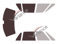 Gabarit vitrage - kit 3/4 arrière - Oldsmobile Ninety-Eight Berline 4 portes (1991 - 1996)