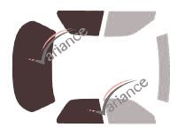 Verglasungsschablone - Kit 3/4 hinten - Acura Integra (2) Limousine 4 Türen (1989 - 1993)