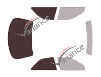 Verglasungsschablone - Kit 3/4 hinten - Acura Integra (3) Limousine 4-türig (1994 - 2001)