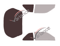 Schablone Verglasung - Kit 3/4 hinten - Acura Integra (2) Coupé 2 Türen (1989 - 1993)
