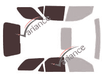 Verglasungsschablone - Kit 3/4 hinten - Acura MDX (1) 5 Türen (2000 - 2006)