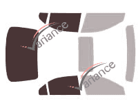 Plantilla de acristalamiento - Kit 3/4 trasero - Acura TSX (1) Sedán de 4 puertas (2003 - 2008)