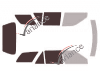 Plantilla de acristalamiento - Kit 3/4 trasero - Mercury Tracer (2) 5 puertas (1991 - 1996)