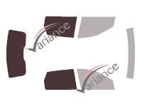 Mascherina per vetri - Kit 3/4 posteriore - Fiat Punto (2) 3 porte (1999 - 2005)