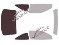 Gabarit vitrage - kit 3/4 arrière - Saturn SC1 - SC2 Coupé 3 portes (1993 - 1996)
