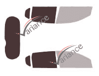 Glazing template - kit 3/4 rear - Holden Barina (5) 5 portes (2005 - 2012)