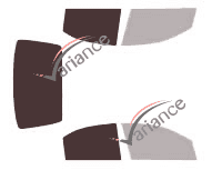 Glazing template - 3/4 rear kit - Holden Barina (5) Sedan 4 door (2005 - 2012)