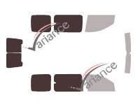 Mascherina per vetri - Kit 3/4 posteriore - Holden Combo 6 porte (2002 - 2011) Mascherina per vetri - Kit 3/4 posteriore - Holden Combo 6 porte (2002 - 2011)