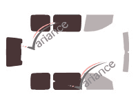 Gabarit vitrage - kit 3/4 arrière - Holden Combo 5 portes (2002 - 2011) Gabarit vitrage - kit 3/4 arrière - Holden Combo 5 portes (2002 - 2011)