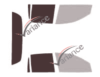 Gabarit vitrage - kit 3/4 arrière - Holden Crewman Pick-Up 4 portes (2000 - 2006) Gabarit vitrage - kit 3/4 arrière - Holden Crewman Pick-Up 4 portes (2000 - 2006)