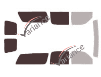 Plantilla de acristalamiento - Kit 3/4 trasero - Holden Suburban 6 puertas (2000 - 2006) Plantilla de acristalamiento - Kit 3/4 trasero - Holden Suburban 6 puertas (2000 - 2006)