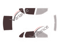 Glazing template - 3/4 rear kit - Holden Vectra (1) 4-door sedan (1997 - 2002)