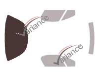 Mascherina per vetri - Kit 3/4 posteriore - Holden Tigra Coupé 3 porte (2000 - 2006) Mascherina per vetri - Kit 3/4 posteriore - Holden Tigra Coupé 3 porte (2000 - 2006)