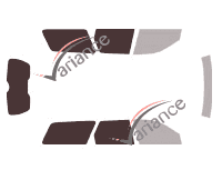 Glazing template - 3/4 rear kit - Holden Vectra (1) Wagon Break 5 doors (1997 - 2002)