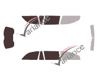 Glazing template - 3/4 rear kit - Holden Vectra (2) Wagon Break 5 doors (2003 - 2006)