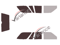 Plantilla de acristalamiento - Kit 3/4 trasero - Holden Frontera 5 puertas (1994 - 1998) Plantilla de acristalamiento - Kit 3/4 trasero - Holden Frontera 5 puertas (1994 - 1998)