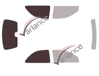 Mascherina per vetri - kit 3/4 posteriore - Holden Barina (3) 3 porte (1994 - 2001)