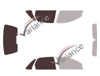 Schablone Verglasung - Kit 3/4 hinten - Holden Barina (4) 5 Türen (2001 - 2005)
