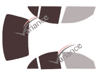 Glazing template - 3/4 rear kit - Nissan Sunny (9) 4 door sedan (1998 - 2007)