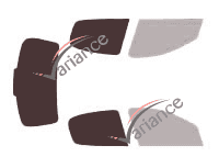 Glazing template - 3/4 rear kit - Peugeot 206 (1) Sedan 4 doors (2006 - 2018) Glazing template - 3/4 rear kit - Peugeot 206 (1) Sedan 4 doors (2006 - 2018)