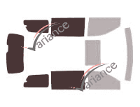 Plantilla de acristalamiento - Kit 3/4 trasero - Volkswagen Routan 5 puertas (2009 - 2013) Plantilla de acristalamiento - Kit 3/4 trasero - Volkswagen Routan 5 puertas (2009 - 2013)