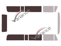 Glazing template - 3/4 rear kit - Volkswagen Transporter T2 (2) 4-door Combi (1967 - 1979) Glazing template - 3/4 rear kit - Volkswagen Transporter T2 (2) 4-door Combi (1967 - 1979)