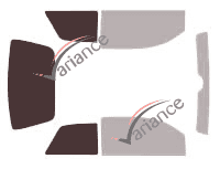 Plantilla de acristalamiento - Kit trasero 3/4 - Aixam Crossline 3 puertas (2006 - 2015)