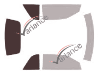 Glazing template - 3/4 rear kit - Chrysler Stratus Cabriolet 2 doors (1995 - 2001)