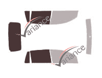 Glazing template - 3/4 rear kit - Daihatsu Sirion 5 doors (2003 - 2012)