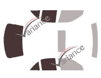 Glazing template - kit 3/4 rear - Mazda 323 (8) Sedan 4 doors (1998 - 2004)