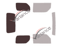 Gabarit vitrage - kit 3/4 arrière - Santana Jimny 3 portes (2001 - 2011)