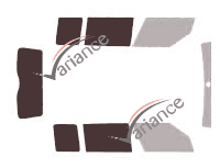 Plantilla de acristalamiento - Kit 3/4 trasero - Skoda Yeti 5 puertas (2009 - 2017)