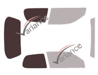 Gabarit vitrage - kit 3/4 arrière - Honda Logo 3 portes (1996 - 2004)