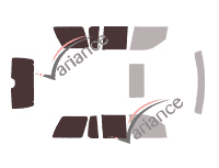 Mascherina per vetri - kit 3/4 posteriore - Ford Explorer (3) 5 porte (2001 - 2006)
